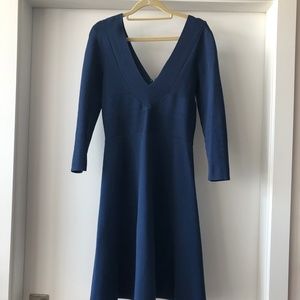 Reiss Navy V-neck skater dress